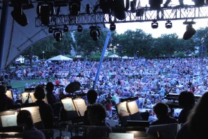 view from stage, outdoors